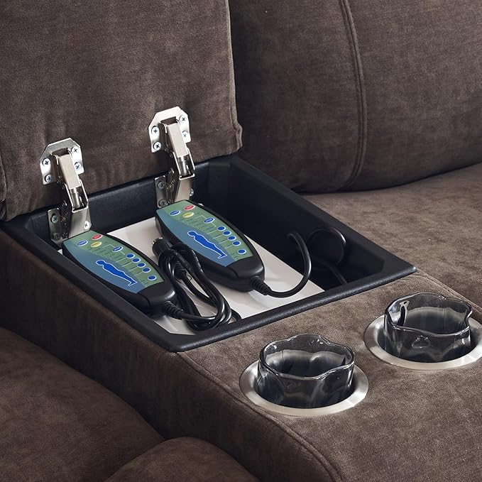 Reclining Loveseat Sofa with Heat and Massage 70 Leather Dual Recliner Couch with Cup Holders Storage Drawer &amp Infinite Reclining AnglesRecliner Sofa for Living Room Apartment RV