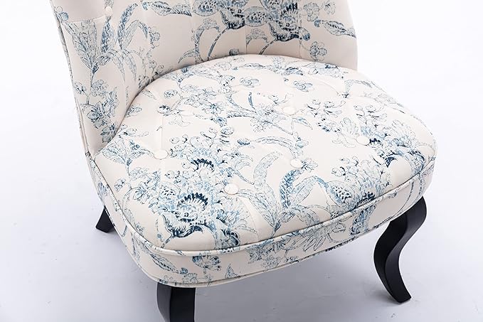 Traditional Cloth Chair Printed Suitable for Living Room Bedroom/Home Office White/Blue/Flowers 1pcs/ctn