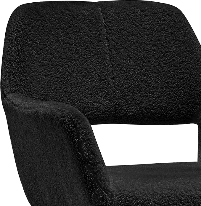 Mid Century Modern Dining Chairs Set of 2 &amp 4 &amp 6 Comfy Accent Chair Upholstered Kitchen Dining Living Room Chairs for Bedrooms Waiting Room Home Arm Desk Chair No Wheels (Wool Black 2)