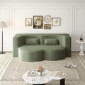 Modern 2-in-1 Convertible Sofa Bed 78 Full Size Corduroy Floor Sofa with 2 Pillows Folding Mattress Sleeper for Living Room &amp Guest Room No Assembly Required