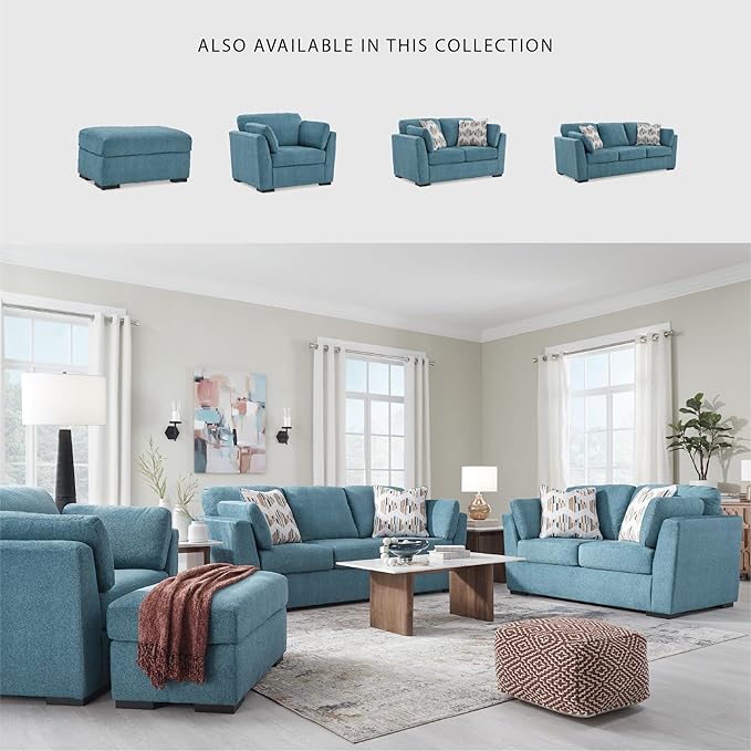 Signature Design by Ashley Keerwick Modern Upholstered Oversized Chair Blue