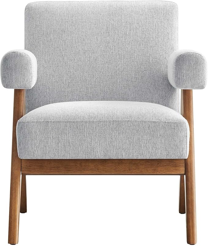 Modway EEI-6503-HLG Lyra Fabric Armchair Light Gray Fabric