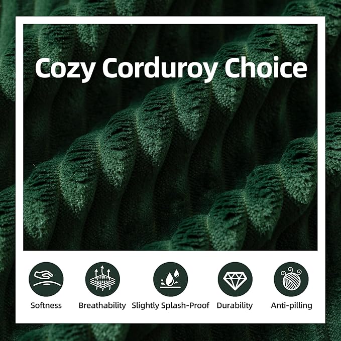 Folding Convertible Sofa Bed 78 Inch Corduroy Boneless Cloud Couch Futon Compressed Pull Out Loveseat Sleeper Bed Foldable Floor Mattress Sofa for Living Room Bedroom Green