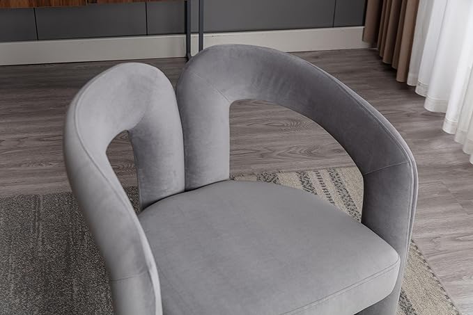COOLMORE Contemporary Designed Fabric Upholstered Accent/Dining Chair/Barrel Side Chairs Kitchen Armchair for Living Room Set of 2