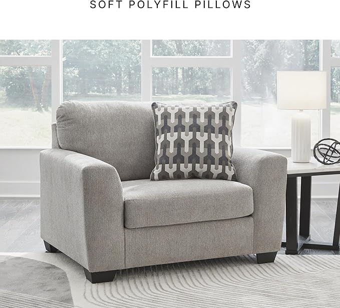 Signature Design by Ashley Avenal Park Classic Upholstered Oversized Chair with Removable Cushion Light Gray