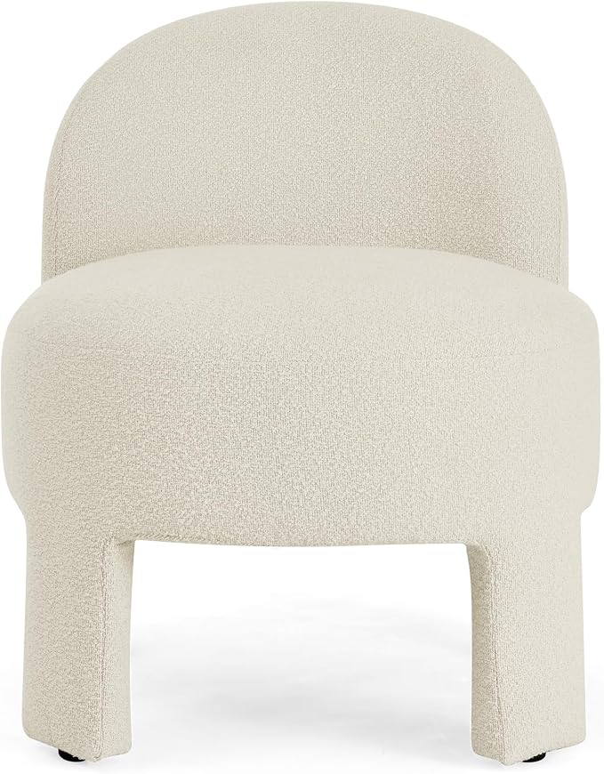 Hoop Gauze Lounge Chair with sof Cushion and backrest Need to be Assembled Suitable for Living room'bedroomldining Room Beige(24.5 28.75 28.75)
