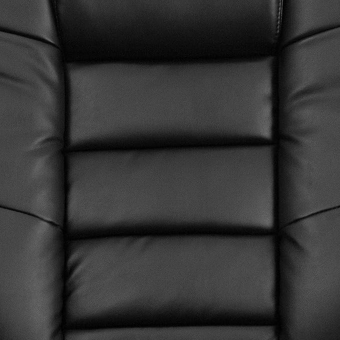 Flash Furniture Bali Contemporary Multi-Position LeatherSoft Recliner Chair with Ottoman 360-Degree Swivel Recliner Chair and Ottoman Set Black
