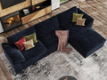 EASE MOOSE Sectional Modular SofaFSC Certified Oversized L Shape Sectional Couch Wide Deep seat Sectional SofaBlue