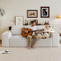 71 Boneless CouchNo Assembly RequiredLoveseat Velvet Couch Soft and Comfortable for Living Rooms Bedroom and Dormitories (White 71)