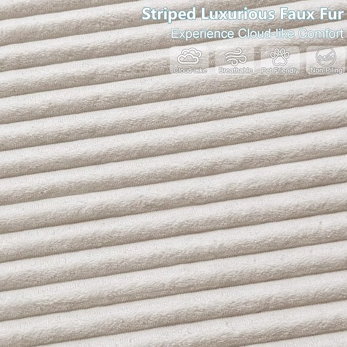 71Oversized Chaise Lounge ChairSectional Double Lounge Chaise with Pillows Upholstered Corduroy Boneless Lounge Chair Fluffy Modern Loveseat Sleeper Sofa for Living Room or Bedroom(White)