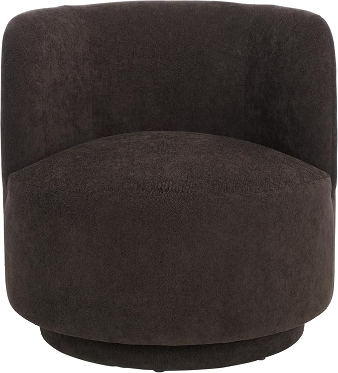 SAFAVIEH Home Collection Hayls Brown Linen Swivel Accent Chair (Fully Assembled)