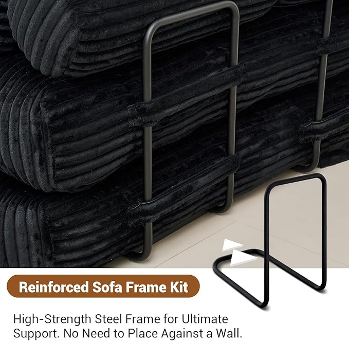 Folding Sofa Bed Convertible Loveseat Sleeper Chair with Pillow Portable Floor Couch for Living Room and Bedroom Comfy Floor Lounge Chair Bed for Small Spaces Black