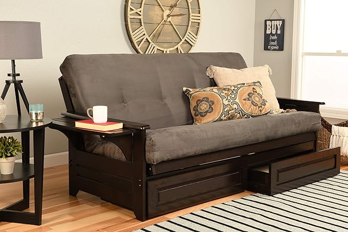 Kodiak Furniture Phoenix Futon Suede Gray