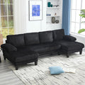 114 Sectional Couches for Living Room Corduroy Deep Seat Cloud Couch Double Chaise U Shaped Sofa