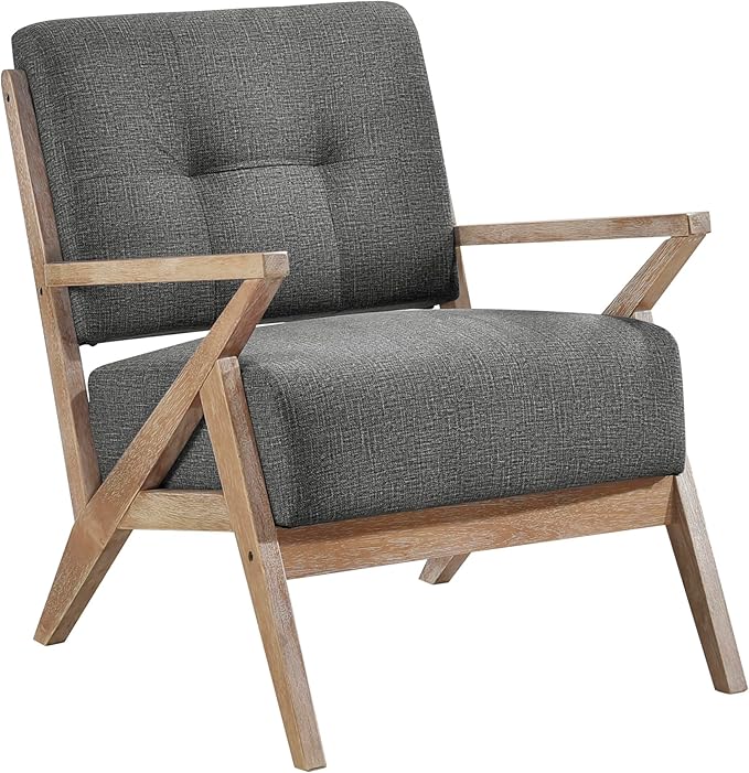 Lexicon Lhasa Fabric Accent Chair Dark Gray