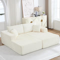 Modular Sectional Sofa81.4 Boneless Sofa for Living RoomLoveseat Sofa Deep Seat Cloud CouchesCorduroy Upholstered Corner Sofa CouchNo Assembly RequiredBeige