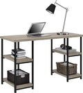 Ameriwood Home Elmwood Double Pedestal Computer Desk Distressed Gray Oak