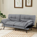 MUUEGM Futon Sofa Bed Convertible CouchMemory Foam Futon Sofa CouchSleeper Futons Sofa CouchesSmall Splitback Modern Loveseat Sofa Bed for Living RoomOfficeApartmentLinen FabricLight Gray.