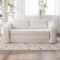 KEIKI 71 2-in-1 Pull-Out Loveseat Sofa Bed Foldable Chenille Cloud Mattress Couch for Family Living Rooms Overnight Guests Entertainment Spaces &amp Everyday Lounging