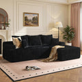 96 Cloud Sectional Couches for Living RoomL Shaped Boneless Couch with Comfy ChaiseModular Sofa with Deep Seat No Assembly RequiredBlack | Tool Free Assembly