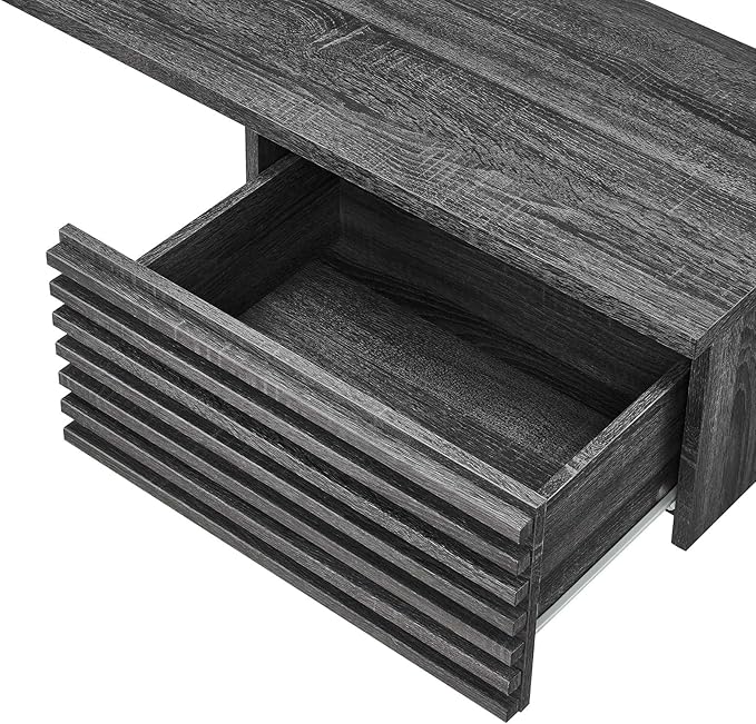 Modway EEI-6181-CHA Render Wall Mount Corner Office Desk Charcoal