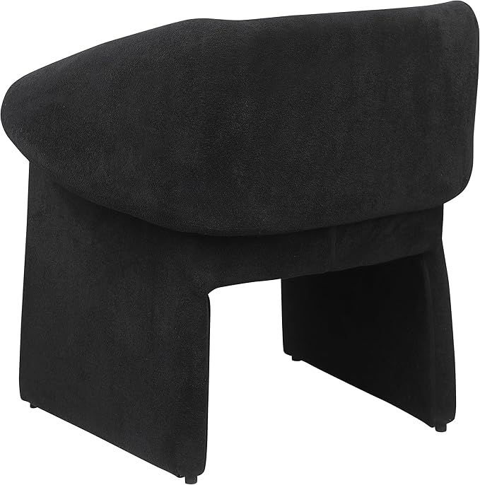 Coaster Home Furnishings - Ramsey - Fabric - Upholstered Accent Chair with Curled Arms Boxed-Edge Seat Cushion and Wooden Frame - Living Room - Black - 907524