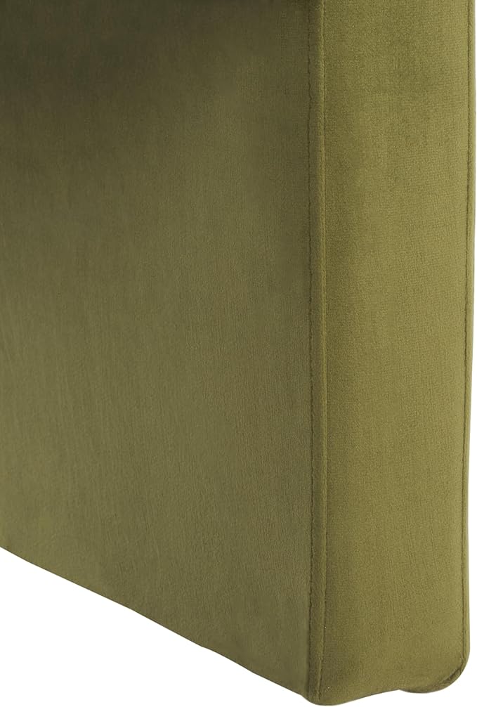 SAFAVIEH Home Collection Gisle Modern Olive Green Velvet Accent Chair (Fully Assembled)