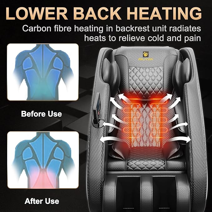 BILITOK Massage Chair Recliner with Zero Gravity with Full Body Air Pressure Speaker and Blue-Tooth Connection Easy to Use at Home and in The Office