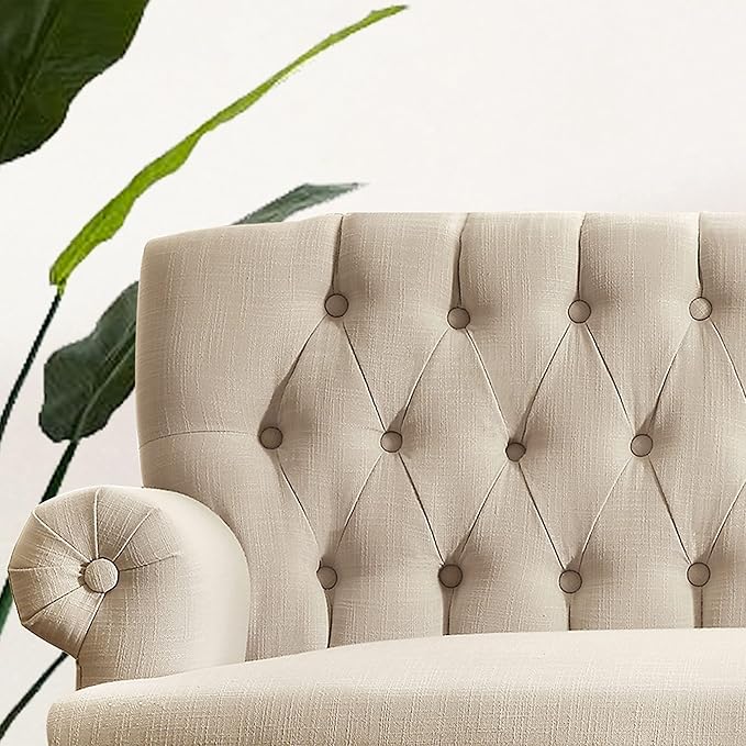 Rosevera Loveseat Sofa for Living Room - Linen Classic Beige