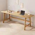 IOTXY Solid Wood Writing Table - 72 W x 24 D Minimalist Long Computer Desk for Home Office Work Study Creativity and PC Workstation Oak