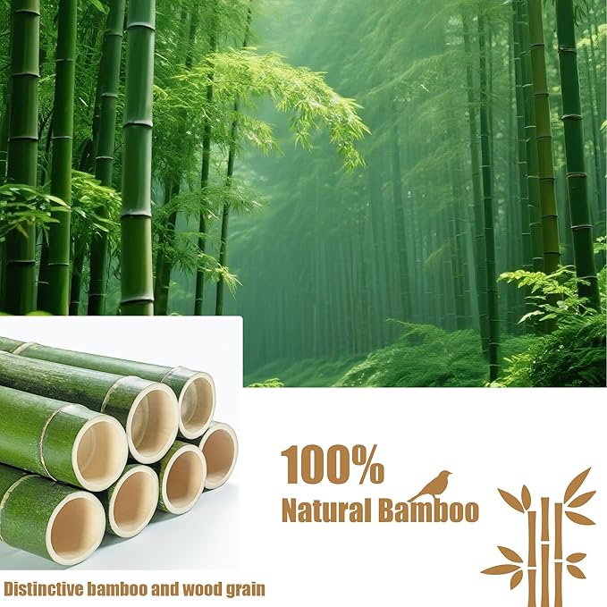 100% Solid Wood Writing Desk - 39 x 20 Inch Bamboo Home Office Computer Desks Simple Desk for Small Spaces Modern Study Table - Natural Boho Desks