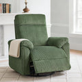 Swivel Rocker Recliner for Adults Corduroy 360 Degree Swivel Glider Recliner Manual 3-Position Adjustable Easy Assembly for Small Space Living Room Nursery Bedroom