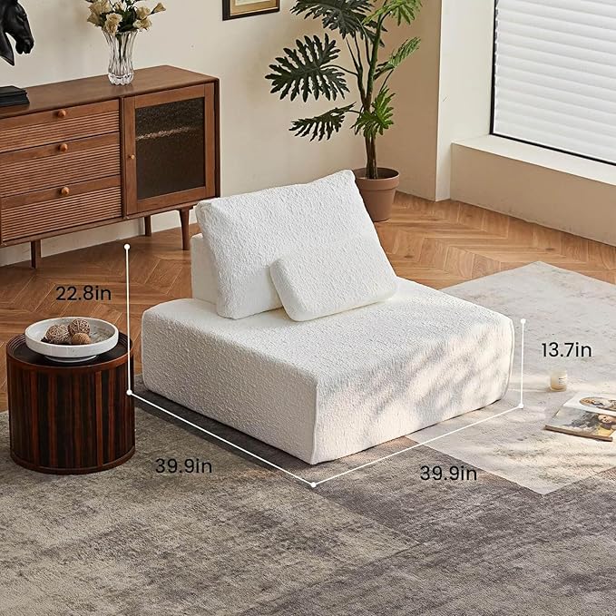 Modular Cloud Sectional Couch – L-Shaped Sofa with Chaise &amp Deep Memory Foam Seat No Assembly Required for Apartments Living Room Office &amp Small Spaces (2PCS) | Modular combination