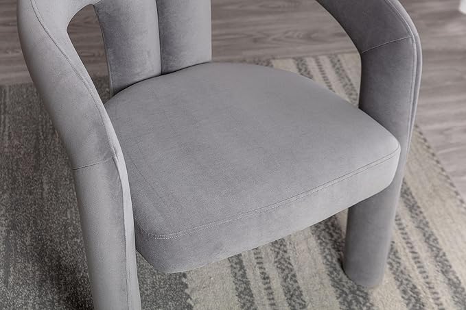 COOLMORE Contemporary Designed Fabric Upholstered Accent/Dining Chair/Barrel Side Chairs Kitchen Armchair for Living Room Set of 2