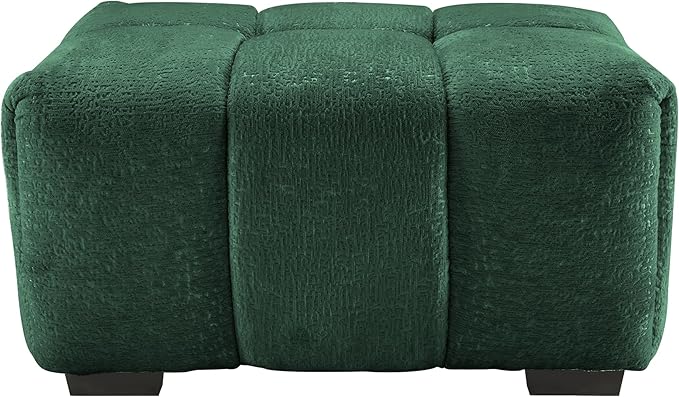 Aoowow Chenille Ottoman Upholstered Couches Ottoman for Modular Sectional Sofa for Living RoomGreen