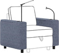 Armrest Module for Modular Sectional Sofa Couch Sofa Armrest with Cup Holder Couch Caddy with Storage Wireless Charging Stand &amp LED Light IncludedBlue