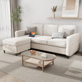 Youmumeub Sectional Couches for Living Room - Convertible Sofa and Storage Bench79''Modern Corner ConfigurationSuitable for Living Room Apartment Bedroom and Office-Beige | Reversible Chaise Wash