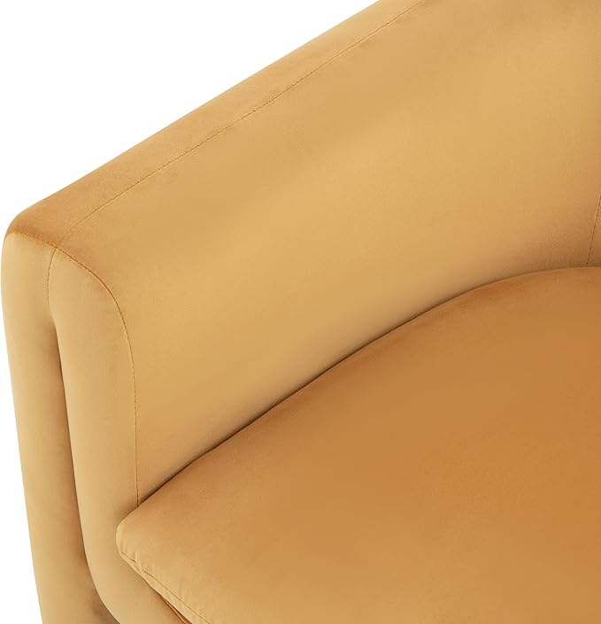 SAFAVIEH Couture Collection Laylette Pumpkin Velvet Accent Chair (Fully Assembled)