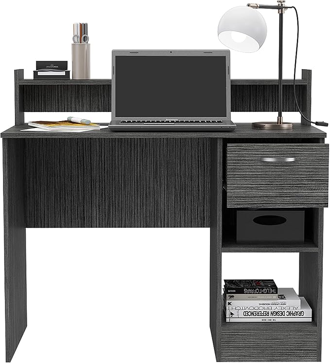 Writing Computer Desk Study Desk Work Desk Multiple Shelves One Drawer for Study and Home Office