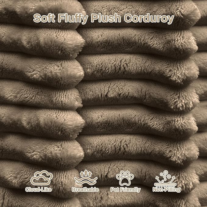 107 L-Shaped Boneless Sectional Couches for Living Room Comfy Corduroy Fluffy Cloud Couch Deep Seat Memory Foam Plush Modular Sectional Sofa with Right-Facing Chaise No Assembly Brown