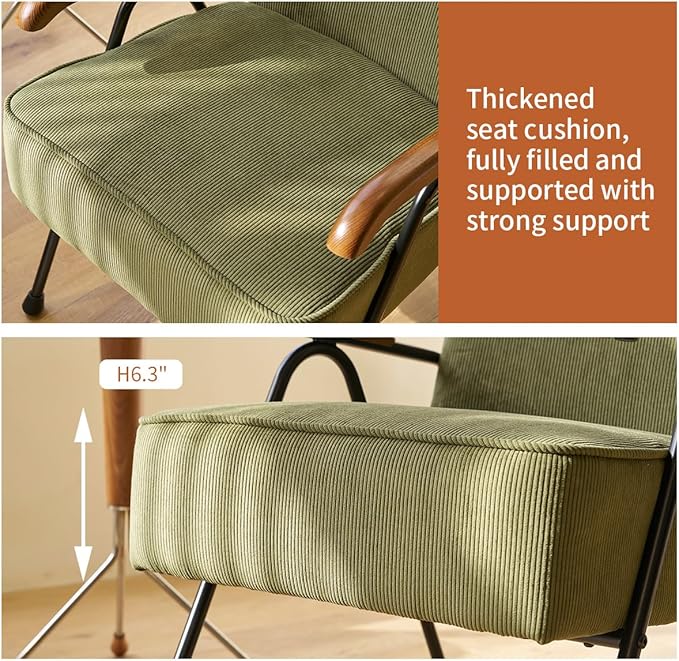 Pattern Colorful Fabric Armchair Modern Accent Chair High Back Living Room Chairs with Metal Legs and Soft Padded Sofa Chairs for Home OfficeBedroomDining Room
