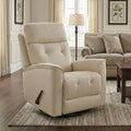 Swivel Rocker Recliner High Back Manual Glider Recliner Rocking &amp 360° Swivel Glider Rocking Recliner Chair for Small Spaces Living Room Bedroom Apartment RV Beige