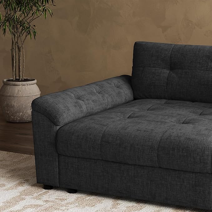 Oversized Sectional Couches for Living Room Modular Sectional Sofa with Storage &amp Adjustable Back Chenille Tufted Cloud Couch Deep Seat Loveseat Sofa 3 Seater Dark Gray