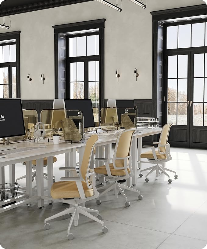 51 Home Office Desk Modern Computer Desk 51.2x23.6x29.5 inches PC Table with Thicken Frame Industrial Style Sturdy Metal Frame Furniture for Writing Gaming Marble White+White