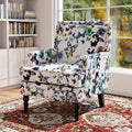 Rovibek Midcentury Modern Accent Chair - High Back Accent Chairs for Bedroom Upholstered Accent Chair with Solid Legs Decorative Chair for Living Room Bedroom Balcony