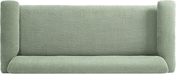 Christopher Knight Home Vincenzo Berber Fleece Sofa Upholstered Loveseat Soft Pillow Armchair Rubberwood Legs Couch 72.8 Loveseat Large Couch Chair Reading Sofa for Living Room Home Rest Green