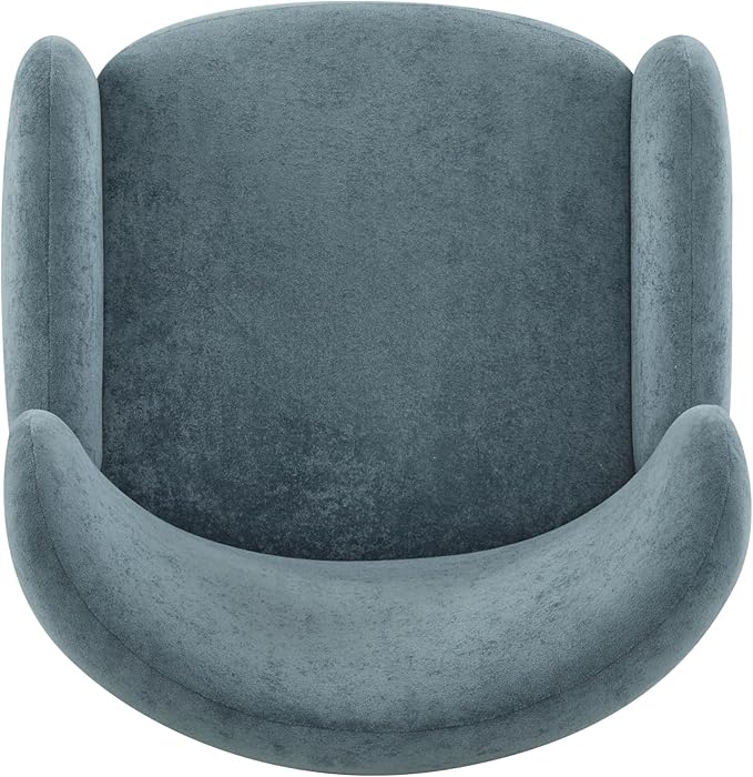 Christopher Knight Home Dolly Mid-Century Modern Velvet Upholstered Wingback Club Chair Living Room Lounge Chair for Relaxation Reading Armchair Solid Wood Living Room Accent Chair Aqua Blue+Brown
