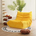 N&ampV Fireside Chair Mid Century Armless Floor Sofa Soft Premium Corduroy Floor Lounge Foam Sofa Accent Chair for Living Room Bedroom and Office Tuscany
