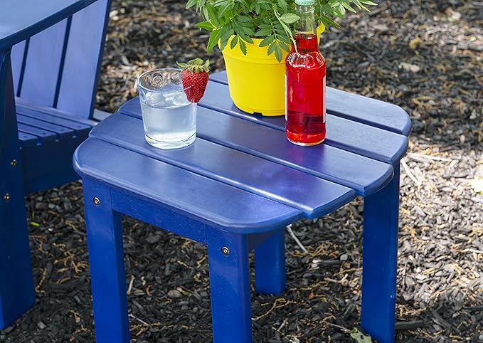 Linon Jayde Blue Adirondack Outdoor Accent Table