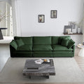 111.5 Modular Sectional Sofa Deep Seat Cloud CouchConvertible 3-Seater Comfy Chenille Upholstered Sofa Set for Living Room Apartment Studio – Green